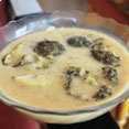 Miso Broccoli Soup with Garlic, Ginger and Chile